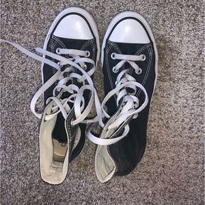 Black high top converse
